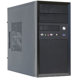 ქეისი Chieftec CT-01B-400S8, Computer Case, MiniT, Micro-ATX, 2 x USB 3.0, Black